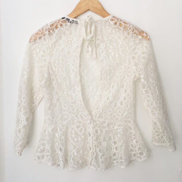 For Love & Lemons lace peplum top - Picture 2 of 4